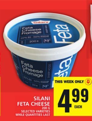 Food Basics Silani feta cheese offer