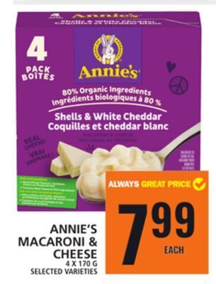 Food Basics Annie's macaroni & cheese offer