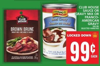Food Basics Club house sauce or gravy mix or franco- american gravy offer