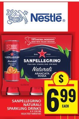 Food Basics Sanpellegrino naturali sparkling drinks offer