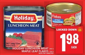 Food Basics Holiday luncheon meat or maple leaf flakes offer