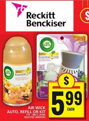 Food Basics Air wick auto, refill or kit offer