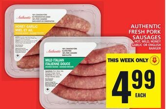 Food Basics Authentic fresh pork sausages offer