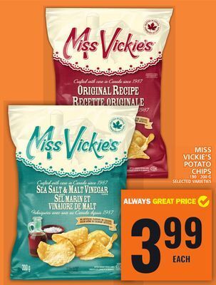 Food Basics Miss  vickie's potato chips offer