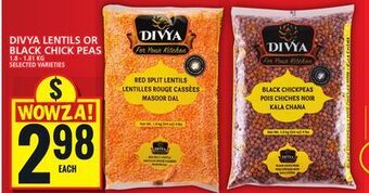 Food Basics Divya lentils or black chick peas offer