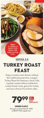 Longo's Turkey roast feast offer