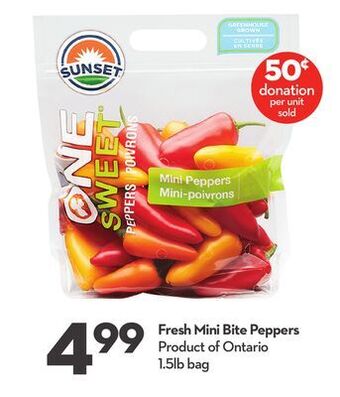 Longo's Fresh mini bite peppers offer