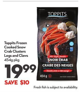 Longo's Frozen cooked snow crab clusters legs and claws offer