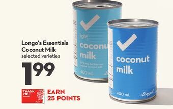 Longo's Longo's essentials coconut milk offer