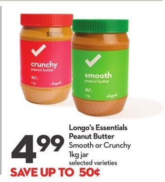 Longo's Longo's essentials peanut butter offer