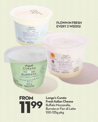 Longo's Fresh italian cheese buff alo mozzarella offer
