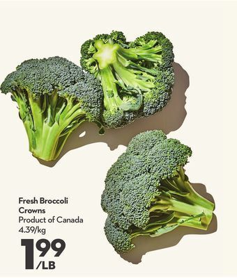 Longo's Fresh broccoli crowns offer