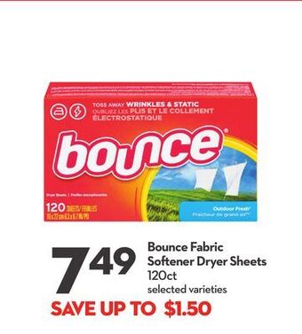 Longo's Fabric softener dryer sheets offer