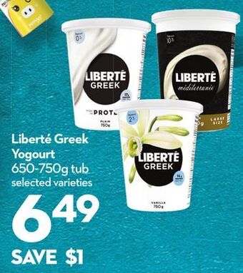 Longo's Liberté greek yogourt offer