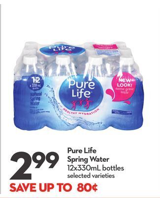 Longo's Pure life spring water offer
