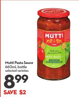 Longo's Mutti pasta sauce offer