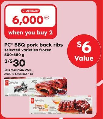 Independent Grocer Pc bbq pork back ribs, 500/680 g offer