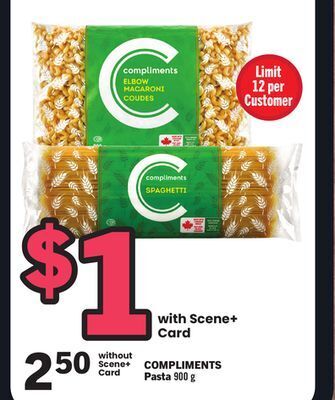 Foodland Compliments pasta scene 900 g offer