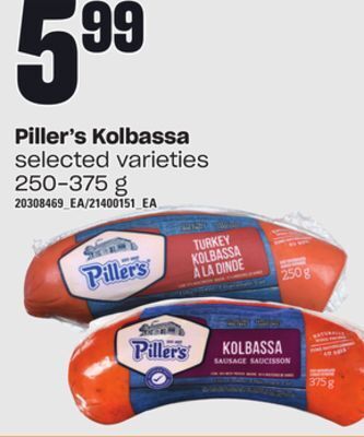 Independent Grocer Piller's kolbassa, 250-375 g offer