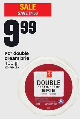 Independent Grocer Pc double cream brie, 450 g offer