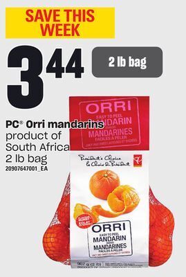 Independent Grocer Pc orri mandarins, 2 lb bag offer