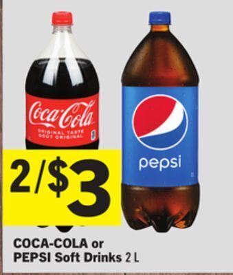Foodland Coca-cola or pepsi soft drinks 2 l offer