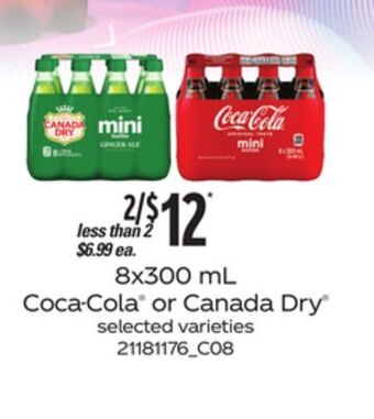 Independent Grocer Coca-cola or canada dry , 8x300 ml offer