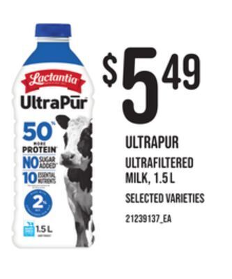 Independent Grocer Ultrapur ultrafiltered milk, 1.5 l offer