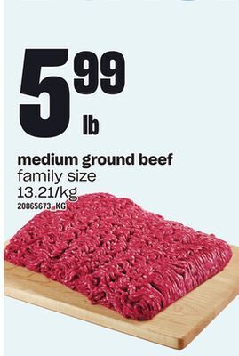 Independent Grocer Medium ground beef offer