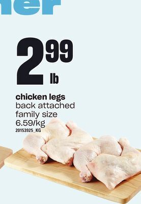 Independent Grocer Chicken legs offer