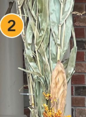 Fortinos Decorated corn stalks offer