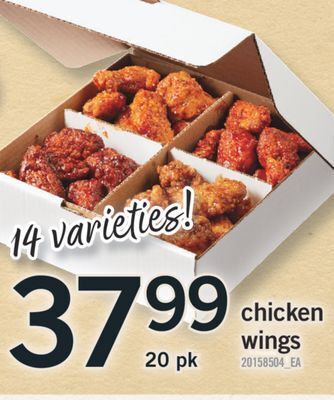 Fortinos Chicken wings, 20 pk offer