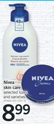 Fortinos Nivea skin care offer