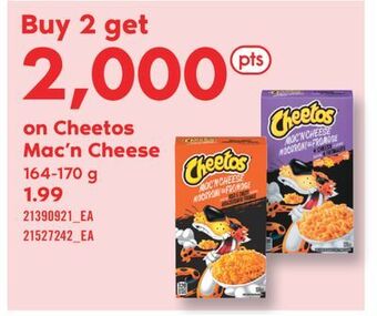 Fortinos Cheetos mac'n cheese, 164-170 g offer