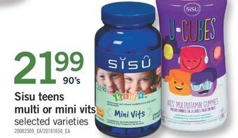 Fortinos Sisu teens multi or mini vits, 90's offer