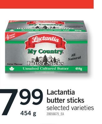 Fortinos Lactantia butter sticks, 454 g offer