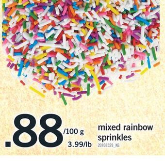Fortinos Rainbow mixed rainbow sprinkles, /100 g offer