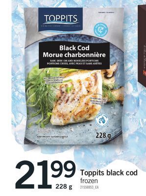 Fortinos Toppits black cod 228 g offer