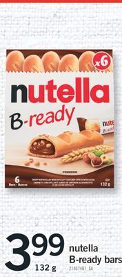 Fortinos Nutella b-ready bars, 132 g offer