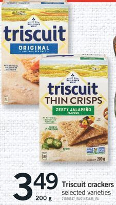 Fortinos Triscuit crackers, 200 g offer