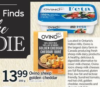 Fortinos Ovino sheep golden cheddar, 200 g offer