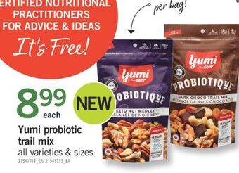 Fortinos Yumi probiotic trail mix offer