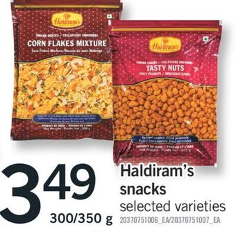 Fortinos Haldiram's snacks offer