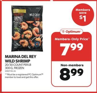 Real Canadian Superstore Marina del rey wild shrimp, 300 g offer