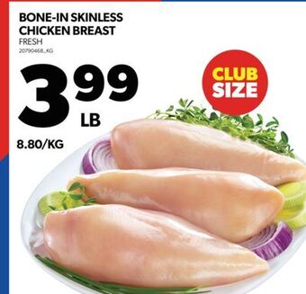 Real Canadian Superstore Bone-in skinless chicken breast offer