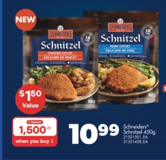 Real Canadian Superstore Schneiders schnitzel, 450g offer