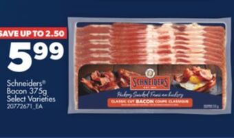 Real Canadian Superstore Schneiders bacon, 375g offer