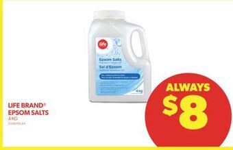 Real Canadian Superstore Life brand epsom salts, 4 kg offer