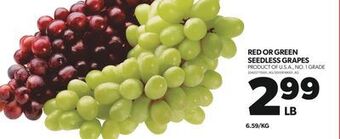 Real Canadian Superstore Red or green seedless grapes offer