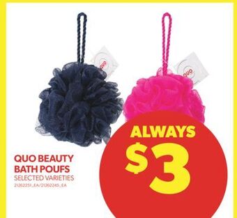 Real Canadian Superstore Quo beauty bath poufs offer